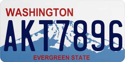 WA license plate AKT7896