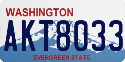 WA license plate AKT8033