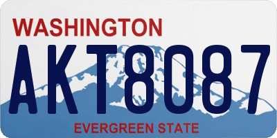 WA license plate AKT8087