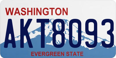 WA license plate AKT8093
