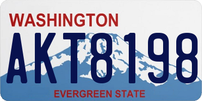 WA license plate AKT8198