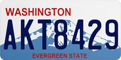 WA license plate AKT8429