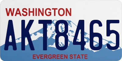 WA license plate AKT8465