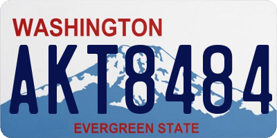 WA license plate AKT8484