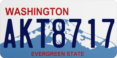WA license plate AKT8717