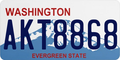 WA license plate AKT8868