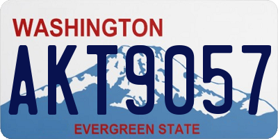 WA license plate AKT9057
