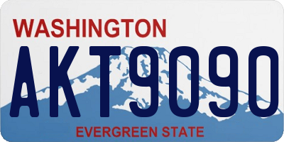 WA license plate AKT9090