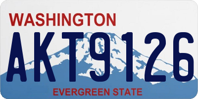 WA license plate AKT9126
