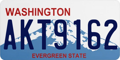 WA license plate AKT9162