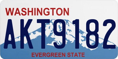 WA license plate AKT9182