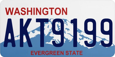 WA license plate AKT9199