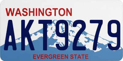 WA license plate AKT9279