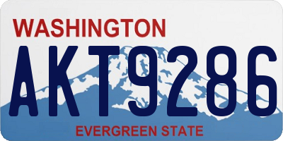 WA license plate AKT9286