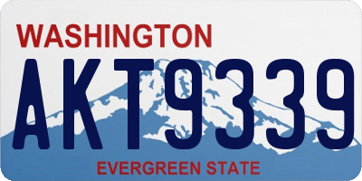 WA license plate AKT9339