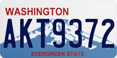 WA license plate AKT9372