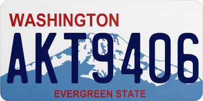 WA license plate AKT9406
