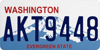 WA license plate AKT9448