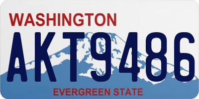 WA license plate AKT9486