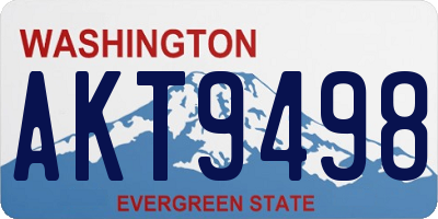 WA license plate AKT9498