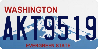 WA license plate AKT9519
