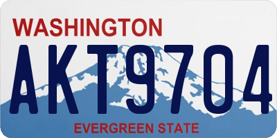 WA license plate AKT9704
