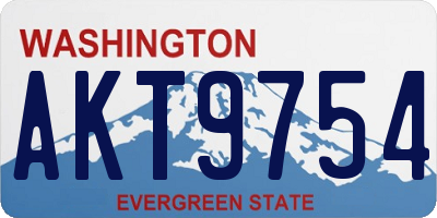 WA license plate AKT9754