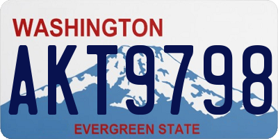 WA license plate AKT9798