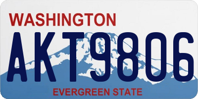 WA license plate AKT9806