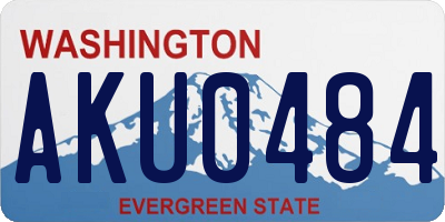 WA license plate AKU0484