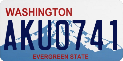 WA license plate AKU0741