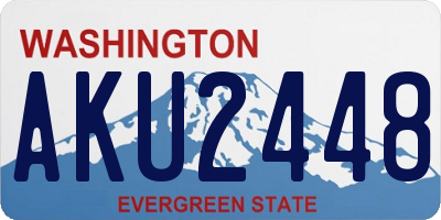 WA license plate AKU2448