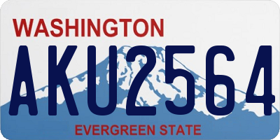 WA license plate AKU2564