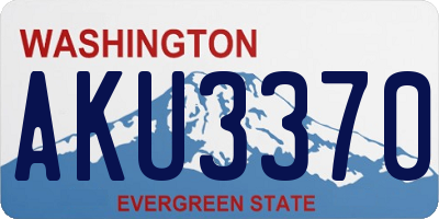 WA license plate AKU3370