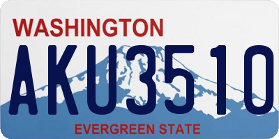 WA license plate AKU3510