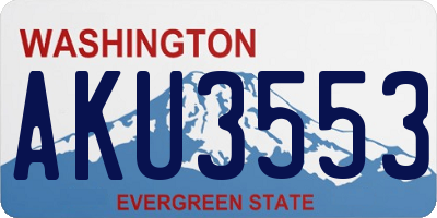 WA license plate AKU3553
