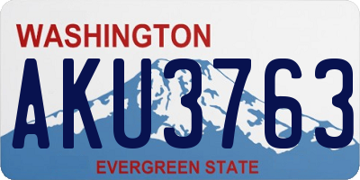 WA license plate AKU3763