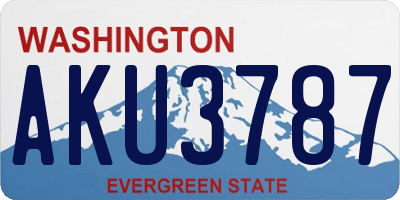 WA license plate AKU3787