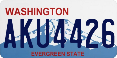WA license plate AKU4426