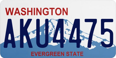 WA license plate AKU4475