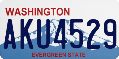 WA license plate AKU4529