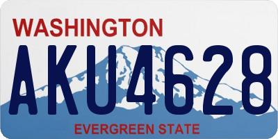 WA license plate AKU4628