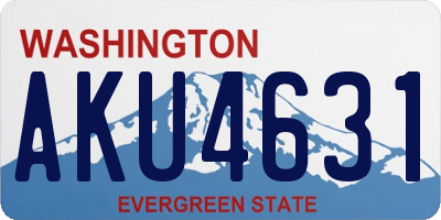WA license plate AKU4631