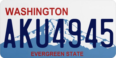 WA license plate AKU4945