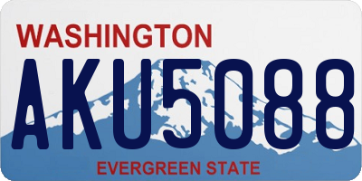 WA license plate AKU5088