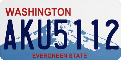 WA license plate AKU5112