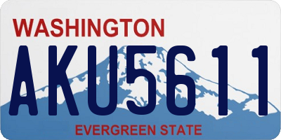 WA license plate AKU5611