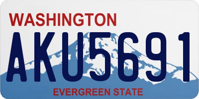 WA license plate AKU5691