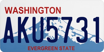 WA license plate AKU5731