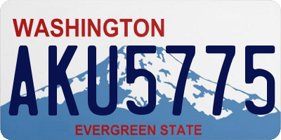 WA license plate AKU5775